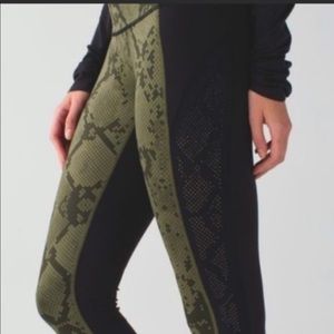 Lululemon Snakeskin Laser Cut Detail Leggings
